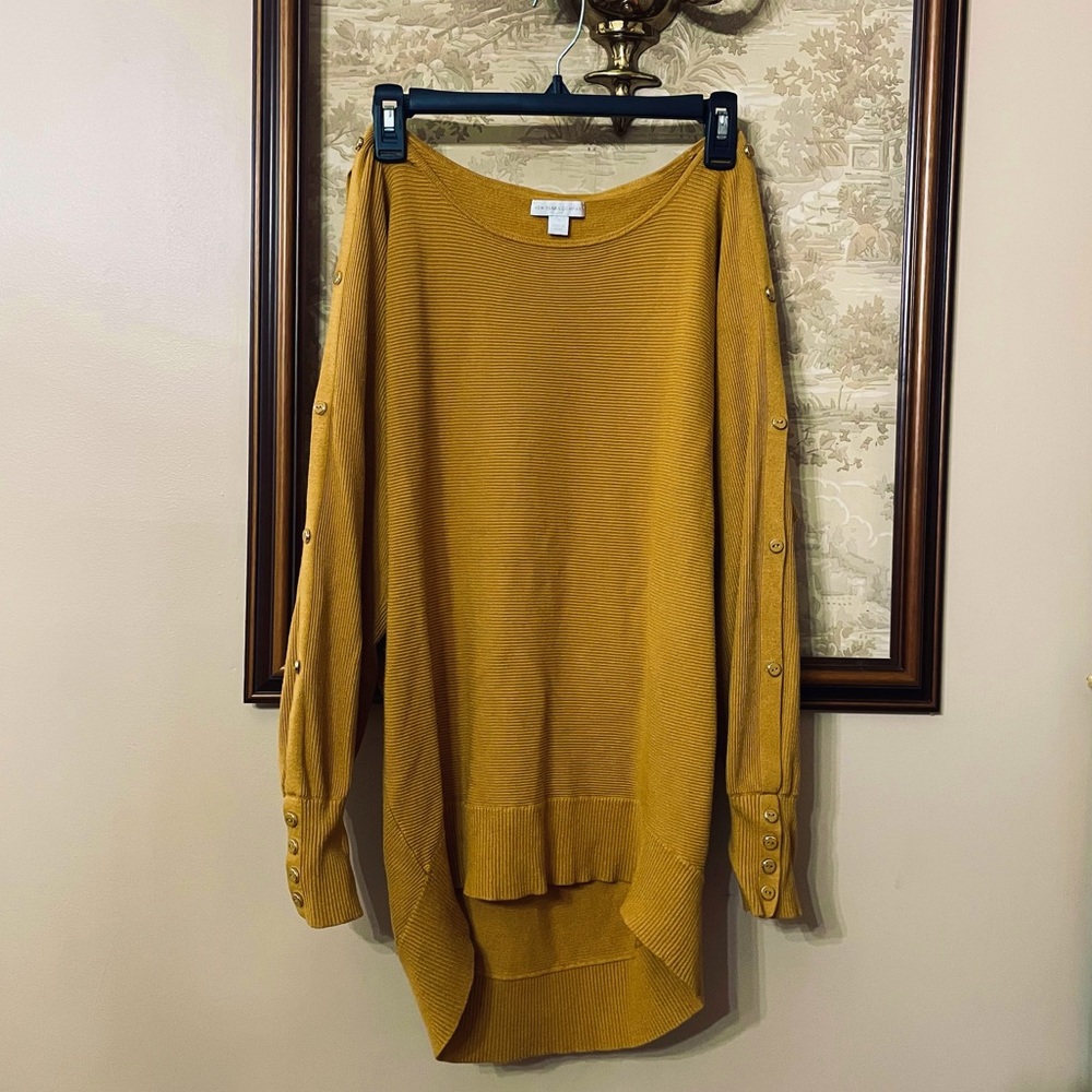 New York& Company long yellow sweater